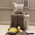 thumbnail image 5 of The HomeCentric Decorative Throw Pillow cover Gold 22"x22" (55x55 cm) Jacquard Foil, Crystal, Rhinestone, Embroidery Cushion cover For Sofa Chouch, Hotels, living, Bed Room, Abstract - Gilted Sparkle, 5 of 9