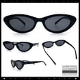 thumbnail image 2 of SA106 Womens Classic Mod Soft Cat Eye Plastic Sunglasses / Black Frame - Black Lens, 2 of 8