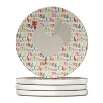 Carolines Treasures WDK2685RCS4 4 x 4 in. Unisex Leghorn Chicken Christmas Large Sandstone Coasters - Pack of 4