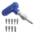 thumbnail image 3 of Bgsha Home Ratchet Screwdriver Bit 10 in 1 Flat Hex triangle Positive reverse Magnetic, 3 of 9