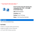 thumbnail image 2 of Front To Frame Sway Bar Bushing Kit - Compatible with 1973 - 1974 GMC K15/K1500 Pickup, 2 of 2