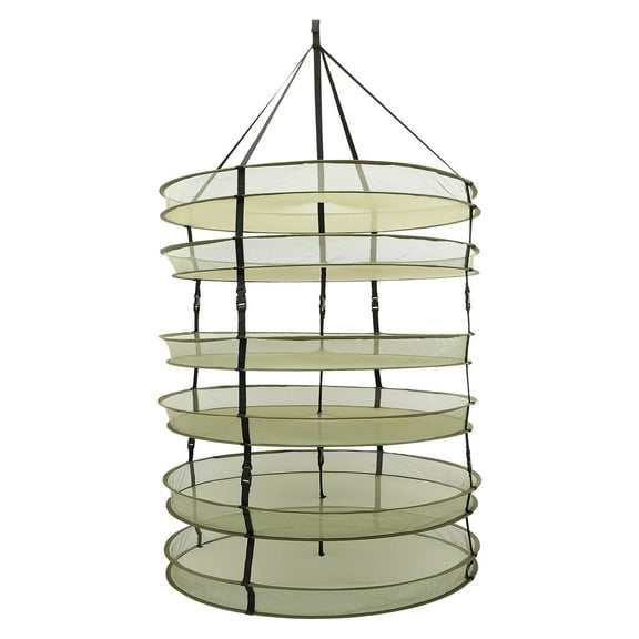 ELAYARD Multi Layer Plant Drying Net Hanging Rack Green with Rust Resistant Steel