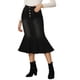 thumbnail image 4 of Falda de cola de pez para mujer INSPIRE CHIC, falda larga de mezclilla desgastada, color negro, 4 of 6