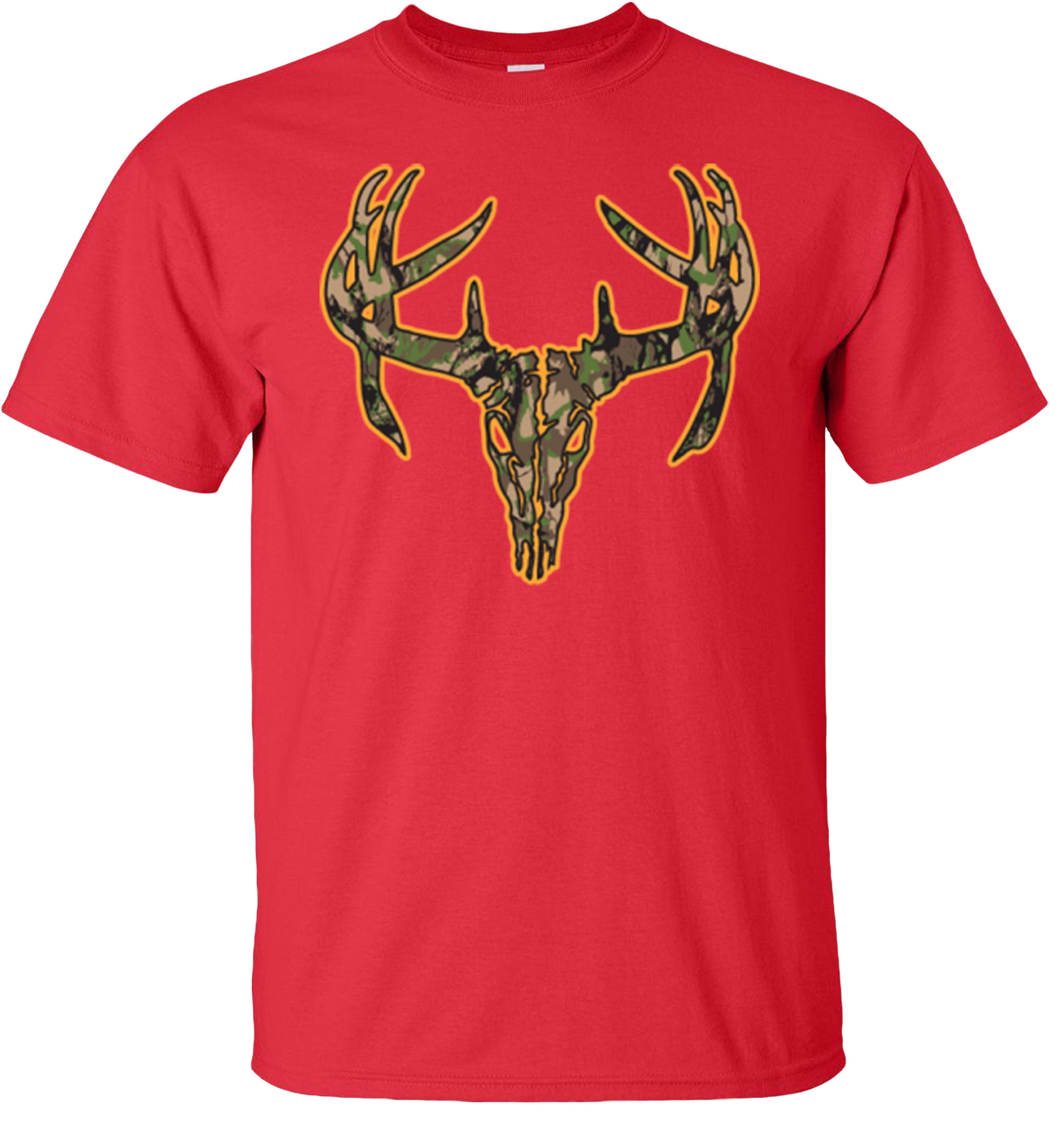 Deer Skull Green Camouflage T-Shirt 