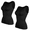 2packs,Black&Black, variant on MISS COCOLI Women Square Neck Tummy Control Shapewear Tank Tops Wide Strap Thickened Camisole Compression Basic Body Shaper