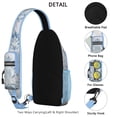 thumbnail image 2 of Romantic Rose and Peony Pattern Sling Backpack, Lightweight Durable Crossbody Daypack, Adjustable Strap, Multiple Compartments for Students, Office, Travel, 2 of 6