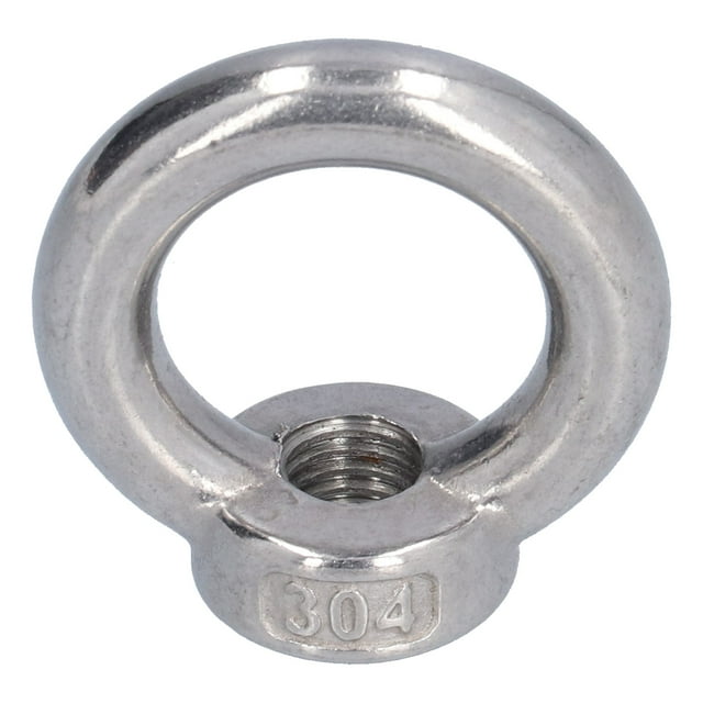 Filfeel 10Pcs Lifting Eye Nut Stainless Steel Ring Shape Fastener Tools for Forestry Machinery,Ring Nut,Threaded Lifting Nut