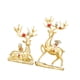 thumbnail image 4 of 2 figuras de reno, alce y ciervo, adornos de animales artificiales. Oro, 4 of 9
