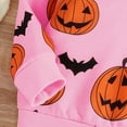 thumbnail image 5 of Generic Toddler Baby Kids Boys Girls Halloween Long Sleeve Crewneck Pumpkin Prints Pullover T Shirt Sweatshirt Tops Winter Clothes(2-3 Years,Pink), 5 of 5
