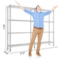thumbnail image 2 of 58-Inch Wide Adjustable Storage Shelving Unit, 4-Tier Heavy Duty Metal Wire Shelves, 1200lb Capacity NSF Certified Garage Shelving for Kitchen, Pantry, Commercial Use, Chrome, 2 of 20