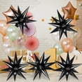 thumbnail image 4 of Globo TOTAFAM Black Star con forma de cono de aluminio de 12 puntas, 60 unidades, para bodas, 4 of 7