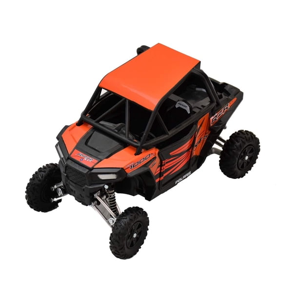 NewRay Polaris RZR XP 1000 Bike ATV Dirt Rider, 1/18 Scale, Orange