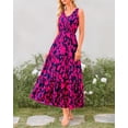 thumbnail image 3 of Women Summer Dresses Casual Sleeveless Maxi Dresses Cute Floral Long Dress Wedding Guest Dress, 3 of 6