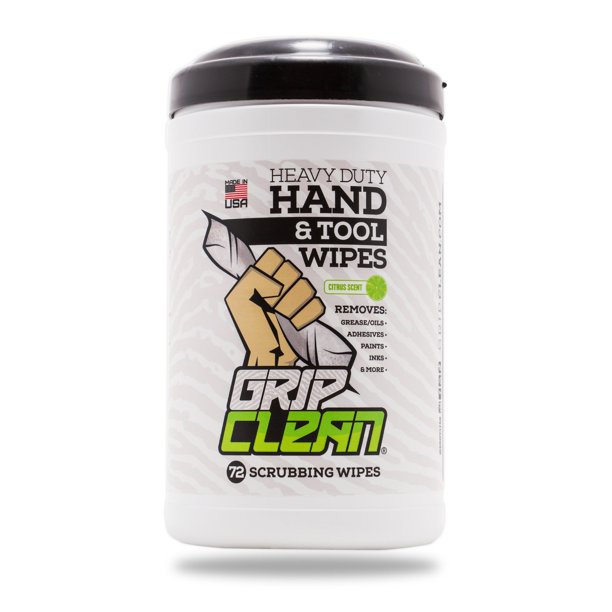Grip Clean Heavy Duty Hand Wipes & Cleaning Wipes for Hands, Tool