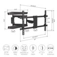 Large Full Motion TV Wall Mount for 42 in. 75 in. TVs
