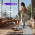 thumbnail image 3 of Lazyswan Cordless Vacuum 28000Pa 45min Runtime Lightweight Stick Vacuum for Carpet, Hardwood, Pet Hair - HEPA, Wall Mount Included, 3 of 11
