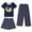 Z15 Black, variant on Pajamas for Kids 10-12 Pullover Pajamas Cartoon pj Comfy Fit Nightwear 3PCS Kids Summer Trendy Sleepwear Clothes Set