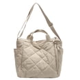 thumbnail image 1 of Bolso de mano acolchado para mujer, bolso de mano tipo hobo, ligero, con relleno, de nailon, tipo bandolera, 1 of 6