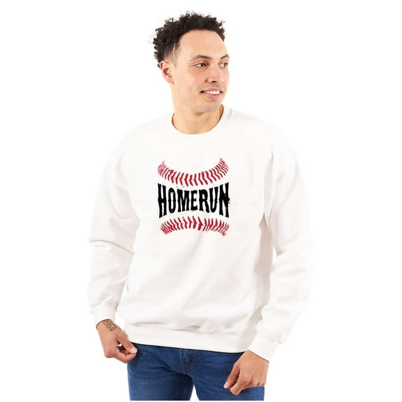 Sports Fan Baseball Stitches Homerun Sweatshirt for Men or Women Brisco Brands S