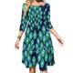 thumbnail image 1 of Vestido de fiesta de noche con estampado completo Navy Peacock 111, vestido sexy midi para mujer, vestido dulce de una pieza, vestido abstracto coreano verde marino, 1 of 6