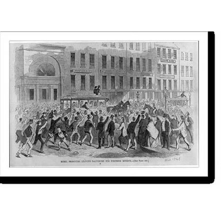 Historic Print, Rebel Prisoners leaving Baltimore for Fortress Monroe, 18" x 24"