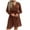 Brown, variant on Lindreshi Fall Dresses for Women 2025 Homecoming Dresses Womens Fashion Casual Spring V-Neck Printing Women Dress