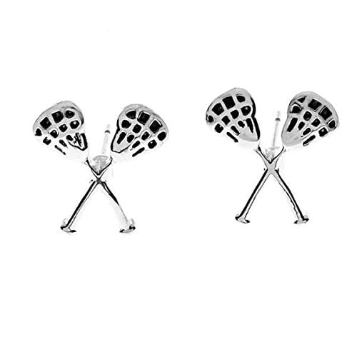 TOTAL 10 OF STERLING SILVER LACROSSE STICKS CHARMS 
