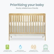 Dream On Me Synergy 5 in 1 Convertible Crib in Barnwood Natural, Greenguard Gold Certified