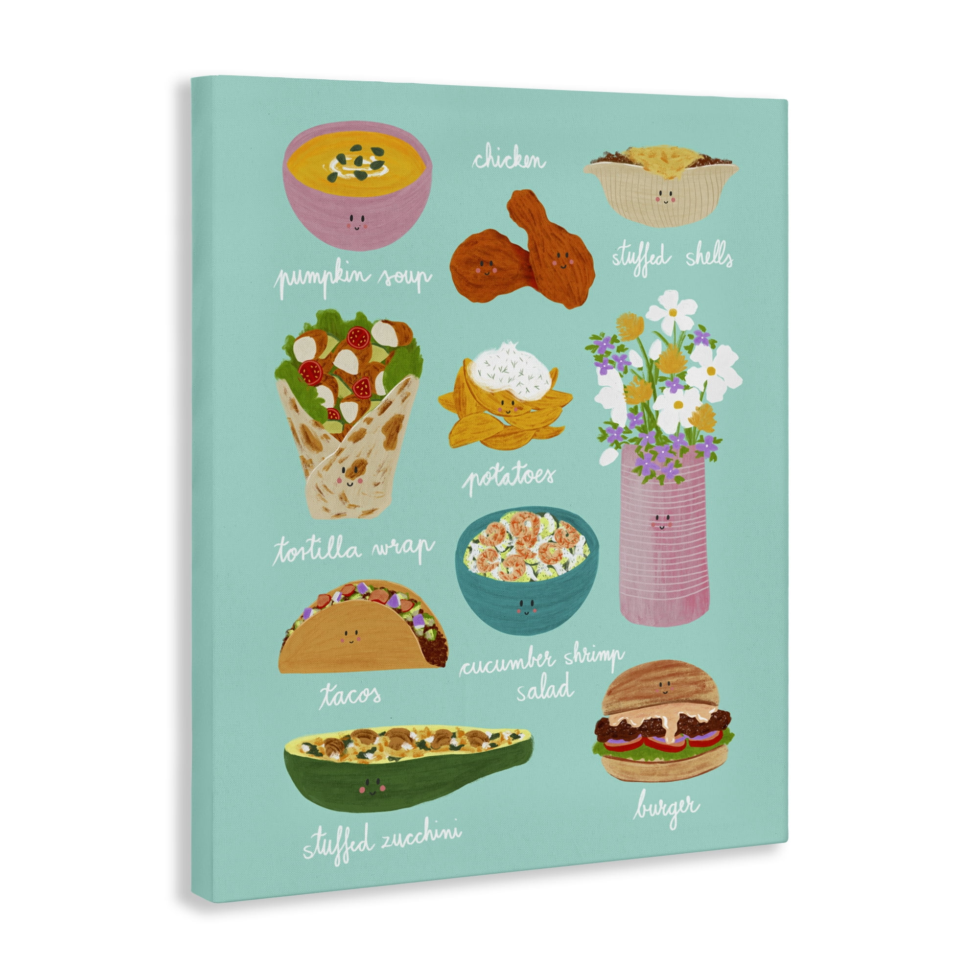 Stupell Industries Gourmet Lunch Food Collection Canvas Wall Art, design by Metka Hiti