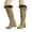 Beige, variant on Women's Wedge Platform Fuzzy Suede Knee High Boots Comfortable Warm Pull On Slouchy Fall Booties with Arch Support Black Size 6