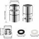 thumbnail image 2 of Dinheiro Pack de 2 aireadores de grifo de cocina giratorios de 360°, boquilla de ahorro de agua para baño, aireador de grifo para grifos con rosca externa M22 o rosca interna M24, 2 of 5