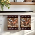 thumbnail image 7 of Brown Retro Horse Kitchen Towels Set of 4, Vintage Western Stars Country Absorbent Dish Towels for Kitchen, Microfiber Hand Towel, Quick Drying Tea Towel for Cleaning Decorative Dishcloths, 7 of 7