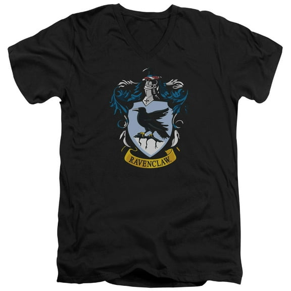 Harry Potter - Ravenclaw Crest - Slim Fit V Neck Shirt - XX-Large
