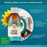 GuruNanda Oil Pulling Natural Mouthwash - Original Ayurvedic Blend for Healthy Teeth & Gums - 8.45 fl oz.