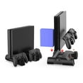 thumbnail image 5 of PS4 5-in-1 Multifunctional Cooling Stand with LED Lights - Upgraded Base for PS4/PS4 Slim/PS4 Pro | Turbo Fan, 10-Slot Disc Storage, Dual Controller Charger, Anti-Slip Design & LED Accent Lighting, 5 of 5