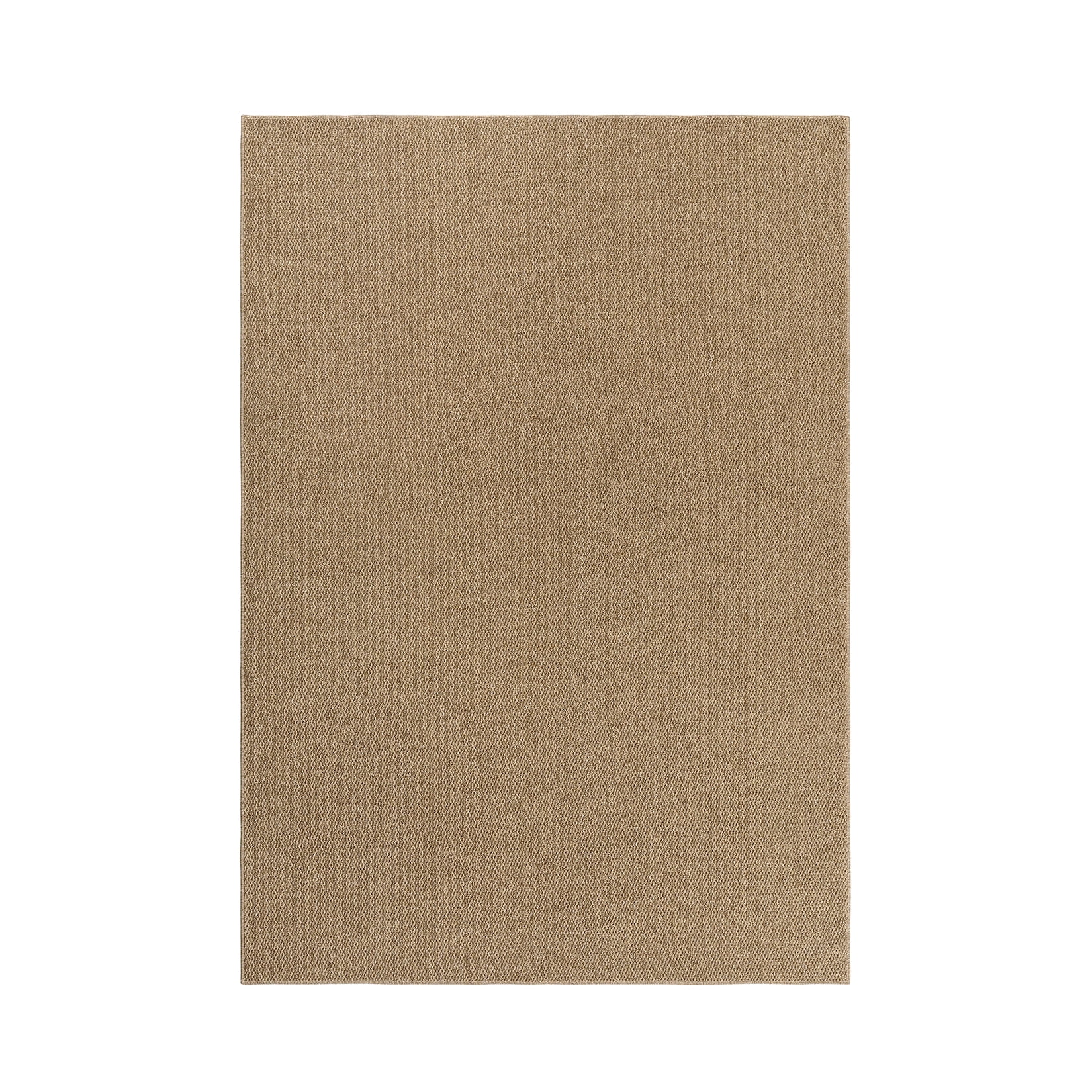COZONY 5'x7' Washable Area Rug, Modern Textured Low-Pile Polypropylene Carpet, Stain Resistant Non-Slip Solid Accent Rug for Living Room Bedroom, Brown
