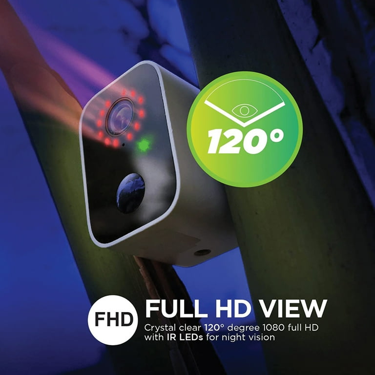 Home Zone Security Smart Wireless Battery Camera with Hub - 1080P