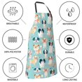 thumbnail image 5 of Zufioo Colorful Dog Print Adult Waterproof Apron, Cooking Apron, Flower Arranging and Painting Apron-Adjustable Straps, with Pockets, Kitchen Supplies-One Size, 5 of 9