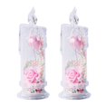 thumbnail image 2 of Dserhfy 1Pc/2Pcs Eternal Flower Flameless Candles LED Flickering Pillar Candles Valentine's Day Night Light for Wedding Home Decor, 2 of 8