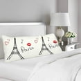 thumbnail image 2 of ABPHOTO Paris Eiffel Tower Seamless Pattern Body Pillow Covers Case Protector 20x60 inch, 2 of 2
