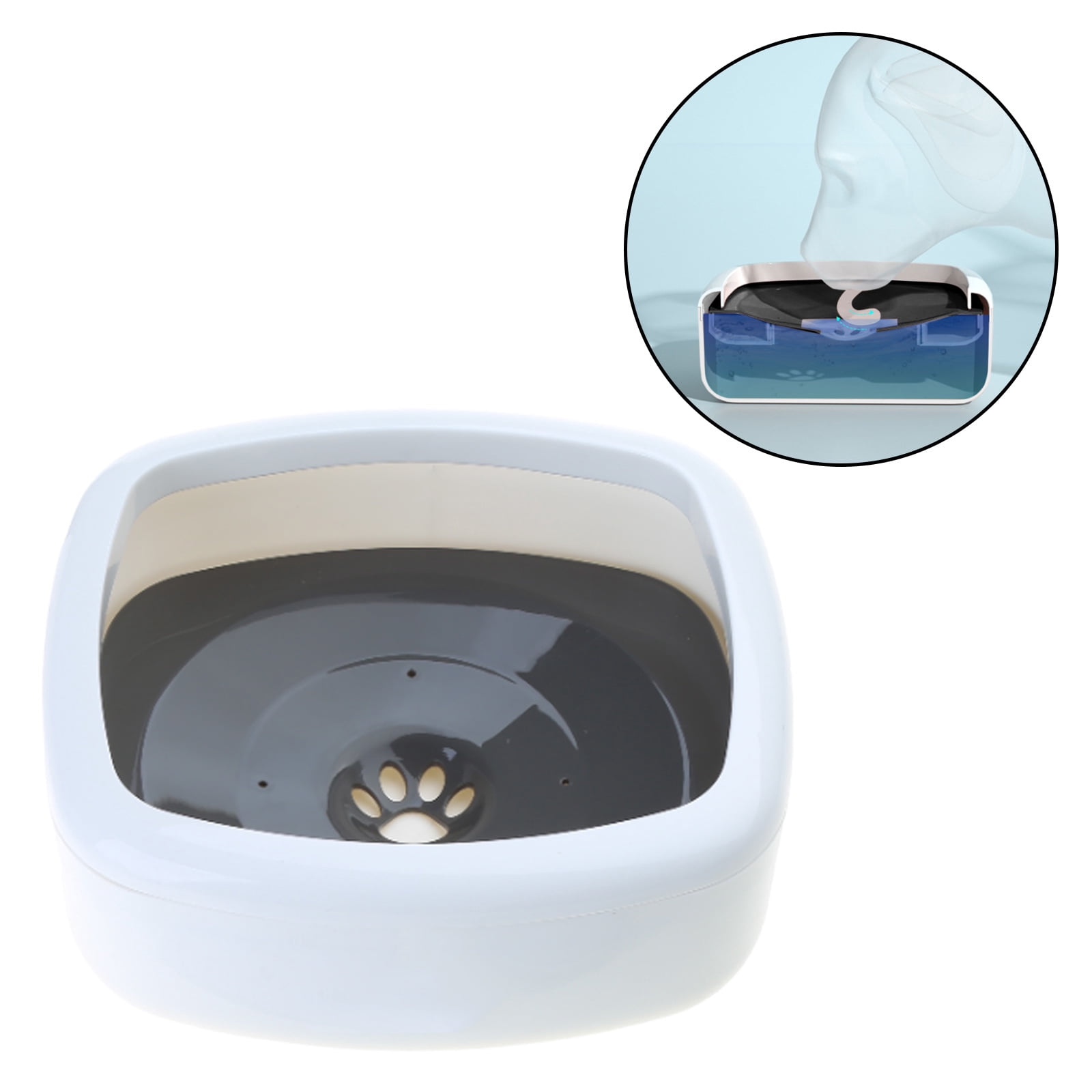 Water Bowl Carried Floating Bowl Anti-overflow Slowing Water Feeder Dispenser Pet Fountain Plastic Dogs Supplies