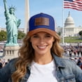 thumbnail image 2 of enyan 250th Anniversary Patriotic Hat American Flag Eagle and Cross Print Baseball Cap 1776-2026 Freedom Adjustable Hat Men Women,Dark Blue, 2 of 7