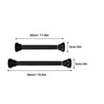 thumbnail image 2 of Raindrops  2 Pcs Extendable Clothes Rail Adjustable Tension Curtain Rod Extension for Shower Black, 2 of 8