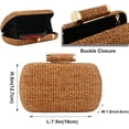 thumbnail image 2 of CAILDANL Straw Clutch Purse for Women Wedding Hand-Woved Evening Straw Handbag Party Wedding Summer Beach Bag Wicker clutch, 2 of 7