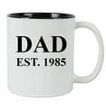 thumbnail image 1 of Dad Established Dad EST. 1985 11 Ounce Ceramic Coffee Mug with C-Handle, Black - By CustomGiftsNow, 1 of 1