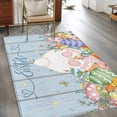 thumbnail image 2 of Area Rugs 2.7'x5', Spring Easter Carpet for Living Room Bedroom Dining Room, Rabbit Ears Foot Colorful Eggs Wooden Plank Throw Kitchen Rugs Non Slip Washable Rectangle Indoor Outdoor Rugs, 2 of 8