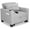 Linen Light Gray, variant on 3 in 1 Convertible Sleeper Sofa Pull Out Chair Bed with Usb Port Sleeping Couch Dark Gray