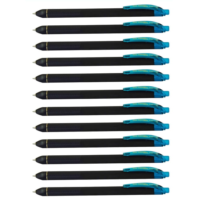 Bolígrafo Pentel EnerGel Kuro 0,7 mm tinta turquesa, paquete de 12