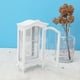 thumbnail image 2 of 1:12 casa de muñecas Mini gabinete de exhibición de ventana transparente de tres capas de madera blanca para muñecas, 2 of 8