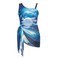 thumbnail image 6 of POLERO Cute Axolotl Print One-Piece Swimsuit with Mesh Cover Up - Quick Dry, Adjustable Straps for Girls 7-18 Years | Beach & Pool Vacation, 6 of 10